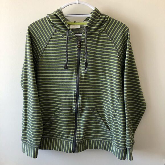 Onque sport striped hoodie size L gently used - Picture 1 of 5